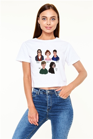 Breakfast Club Beyaz Unisex Oversize Tişört