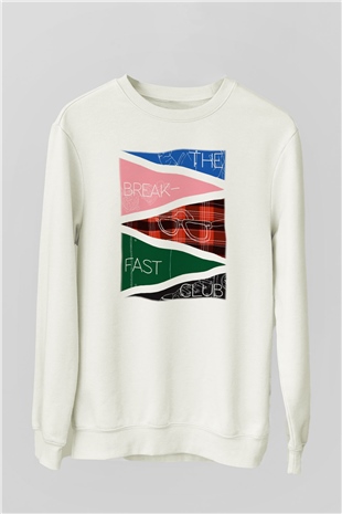 Breakfast Club Beyaz Unisex Sweatshirt