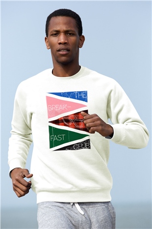 Breakfast Club Beyaz Unisex Sweatshirt