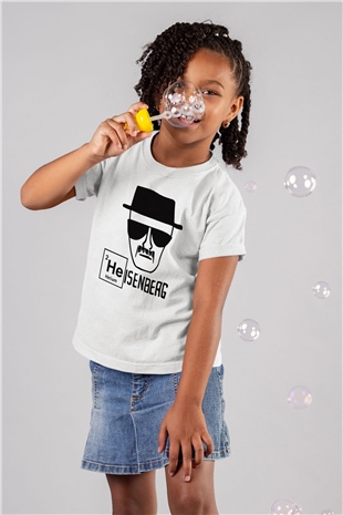 Breaking Bad Heisenberg Baskılı Beyaz Unisex Çocuk Tişört
