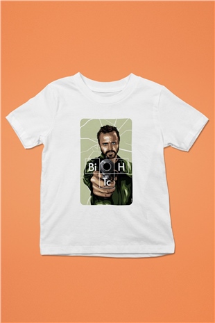 Breaking Bad Heisenberg Baskılı Beyaz Unisex Çocuk Tişört