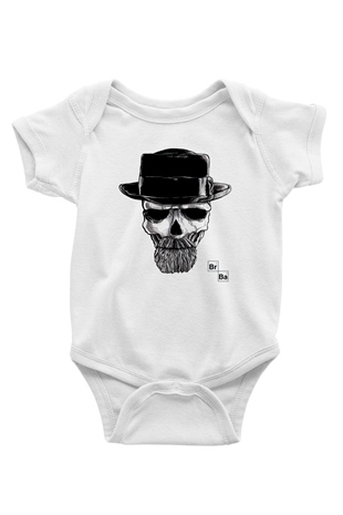 Breaking Bad Heisenberg Baskılı Beyaz Unisex Bebek Body - Zıbın