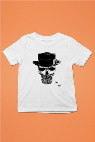 Breaking Bad Heisenberg Baskılı Beyaz Unisex Çocuk Tişört