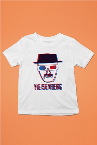 Breaking Bad Heisenberg Baskılı Beyaz Unisex Çocuk Tişört