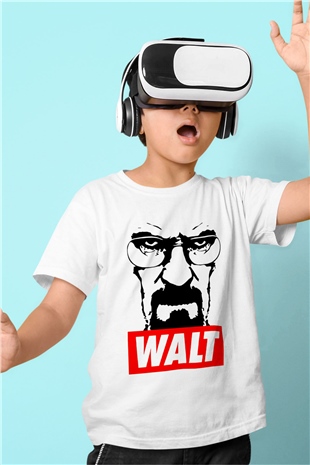 Breaking Bad Heisenberg Baskılı Beyaz Unisex Çocuk Tişört