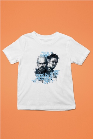 Breaking Bad Heisenberg Baskılı Beyaz Unisex Çocuk Tişört