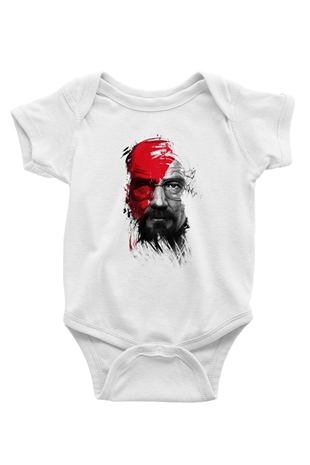 Breaking Bad Heisenberg Baskılı Beyaz Unisex Bebek Body - Zıbın