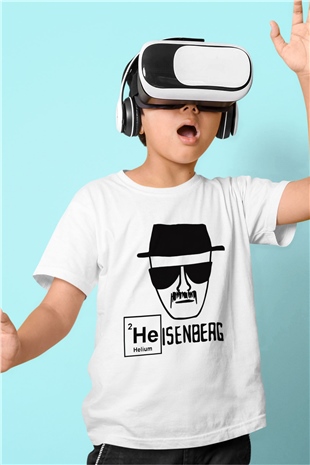 Breaking Bad Heisenberg Baskılı Beyaz Unisex Çocuk Tişört
