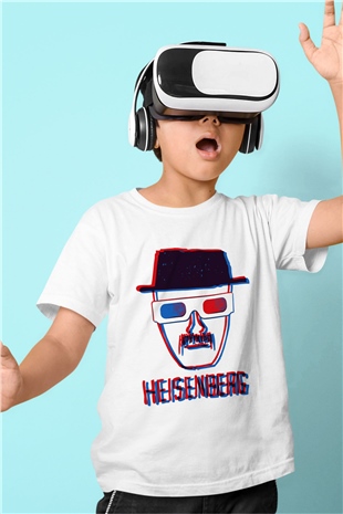Breaking Bad Heisenberg Baskılı Beyaz Unisex Çocuk Tişört