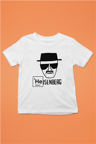 Breaking Bad Heisenberg Baskılı Beyaz Unisex Çocuk Tişört