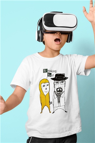 Breaking Bad Heisenberg Baskılı Beyaz Unisex Çocuk Tişört