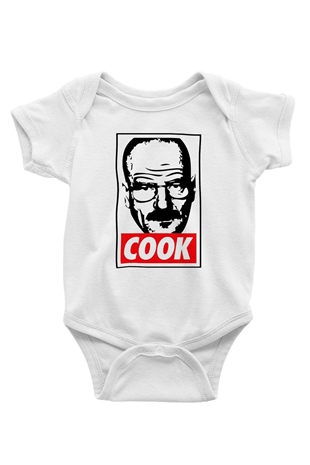 Breaking Bad Heisenberg Baskılı Beyaz Unisex Bebek Body - Zıbın