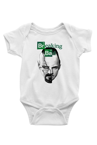 Breaking Bad Heisenberg Baskılı Beyaz Unisex Bebek Body - Zıbın