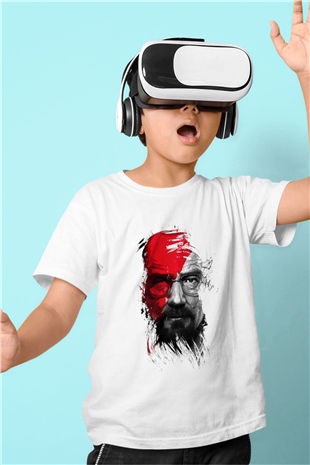 Breaking Bad Heisenberg Baskılı Beyaz Unisex Çocuk Tişört