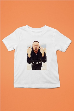 Breaking Bad Heisenberg Baskılı Beyaz Unisex Çocuk Tişört
