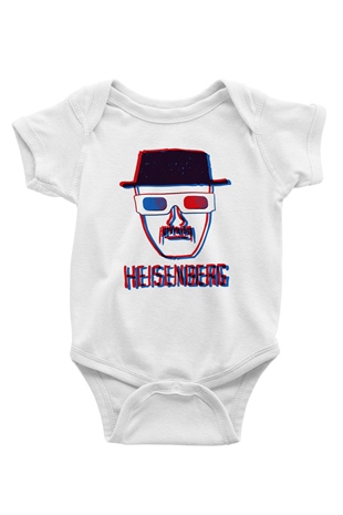 Breaking Bad Heisenberg Baskılı Beyaz Unisex Bebek Body - Zıbın