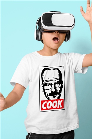 Breaking Bad Heisenberg Baskılı Beyaz Unisex Çocuk Tişört