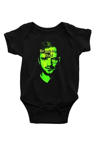 Breaking Bad Heisenberg Baskılı Siyah Bebek Body - Zıbın