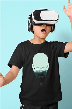 Breaking Bad Heisenberg Baskılı Siyah Unisex Çocuk Tişört