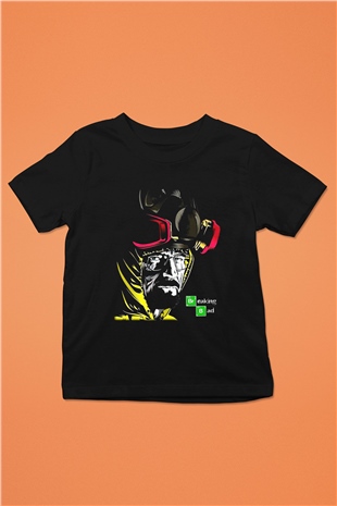 Breaking Bad Heisenberg Baskılı Siyah Unisex Çocuk Tişört