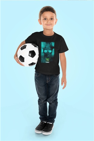Breaking Bad Heisenberg Baskılı Siyah Unisex Çocuk Tişört
