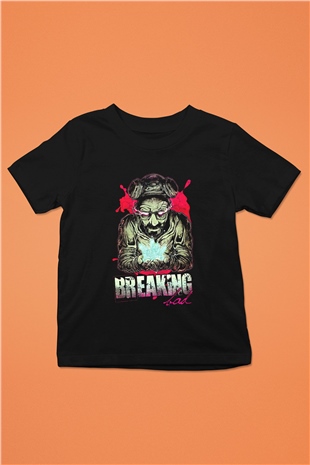 Breaking Bad Heisenberg Baskılı Siyah Unisex Çocuk Tişört