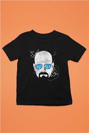 Breaking Bad Heisenberg Baskılı Siyah Unisex Çocuk Tişört