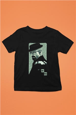 Breaking Bad Heisenberg Baskılı Siyah Unisex Çocuk Tişört