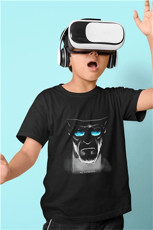 Breaking Bad Heisenberg Baskılı Siyah Unisex Çocuk Tişört