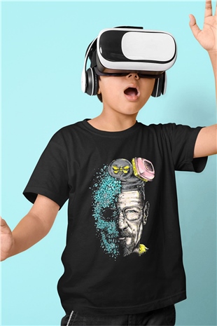 Breaking Bad Heisenberg Baskılı Siyah Unisex Çocuk Tişört