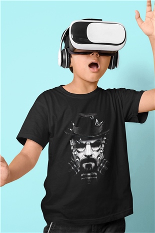 Breaking Bad Heisenberg Baskılı Siyah Unisex Çocuk Tişört