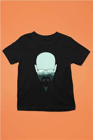 Breaking Bad Heisenberg Baskılı Siyah Unisex Çocuk Tişört