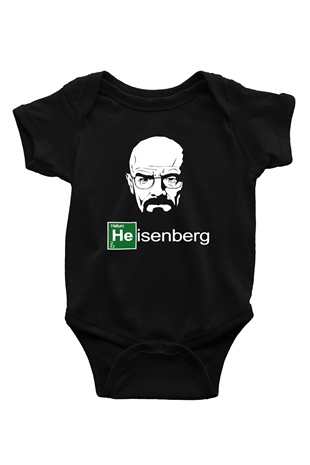 Breaking Bad Heisenberg Baskılı Siyah Bebek Body - Zıbın