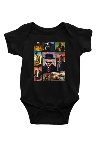 Breaking Bad Heisenberg Baskılı Siyah Bebek Body - Zıbın