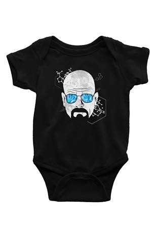 Breaking Bad Heisenberg Baskılı Siyah Bebek Body - Zıbın