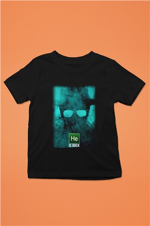Breaking Bad Heisenberg Baskılı Siyah Unisex Çocuk Tişört