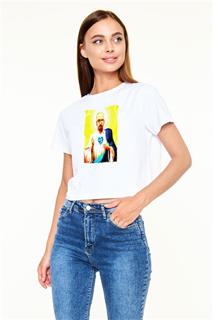 Breaking Bad Heisenberg Beyaz  Crop Top Tişört