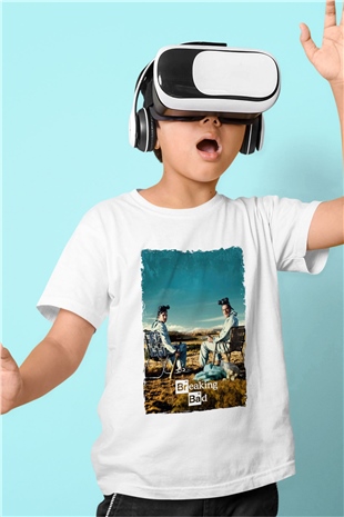 Breaking Bad Heisenberg Beyaz Unisex Çocuk Tişört