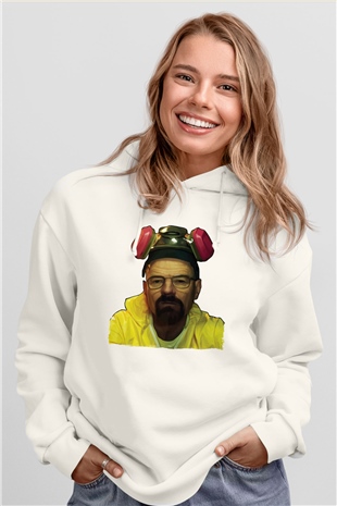 Breaking Bad Heisenberg Beyaz Unisex Hoodie