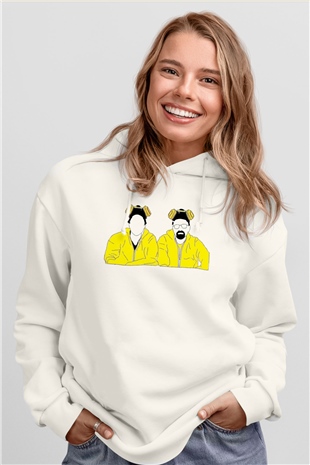 Breaking Bad Heisenberg Beyaz Unisex Hoodie