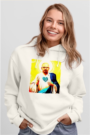 Breaking Bad Heisenberg Beyaz Unisex Hoodie