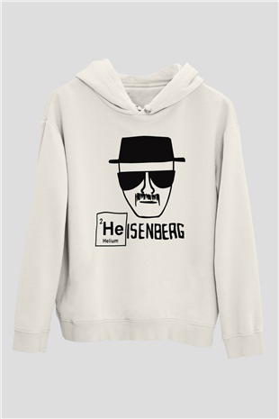Breaking Bad Heisenberg Beyaz Unisex Kapşonlu Sweatshirt