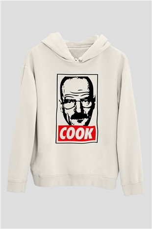 Breaking Bad Heisenberg Beyaz Unisex Kapşonlu Sweatshirt
