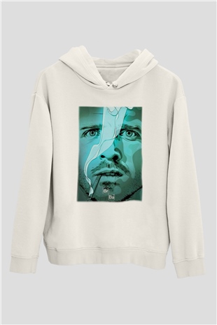 Breaking Bad Heisenberg Beyaz Unisex Kapşonlu Sweatshirt