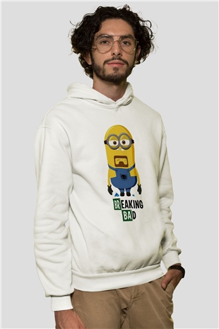 Breaking Bad Heisenberg Beyaz Unisex Kapşonlu Sweatshirt