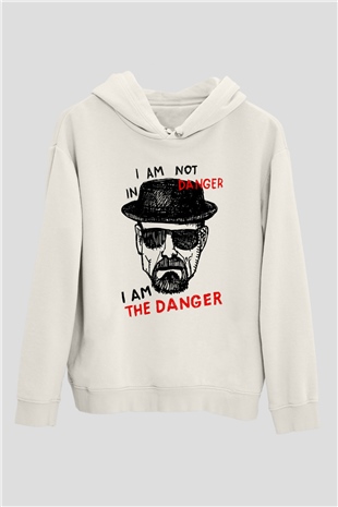 Breaking Bad Heisenberg Beyaz Unisex Kapşonlu Sweatshirt