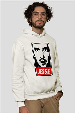 Breaking Bad Heisenberg Beyaz Unisex Kapşonlu Sweatshirt