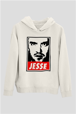 Breaking Bad Heisenberg Beyaz Unisex Kapşonlu Sweatshirt