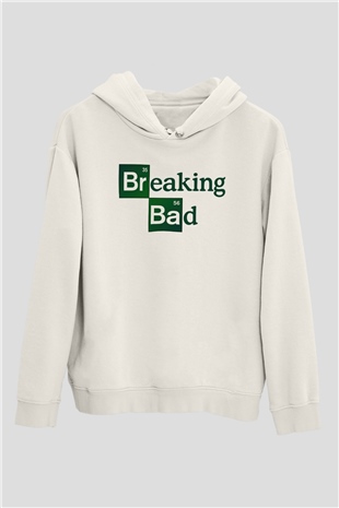 Breaking Bad Heisenberg Beyaz Unisex Kapşonlu Sweatshirt