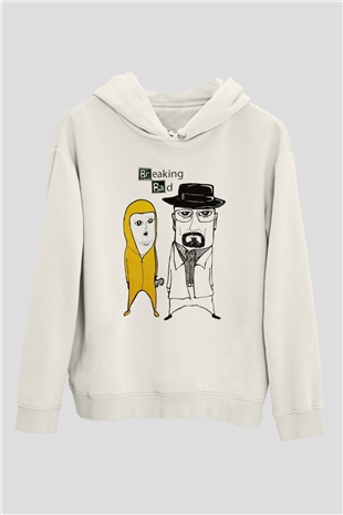 Breaking Bad Heisenberg Beyaz Unisex Kapşonlu Sweatshirt